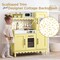 Best Choice Products Wooden Cottage Kids Pretend Play Kitchen with 11 Accessories, Espresso Machine
